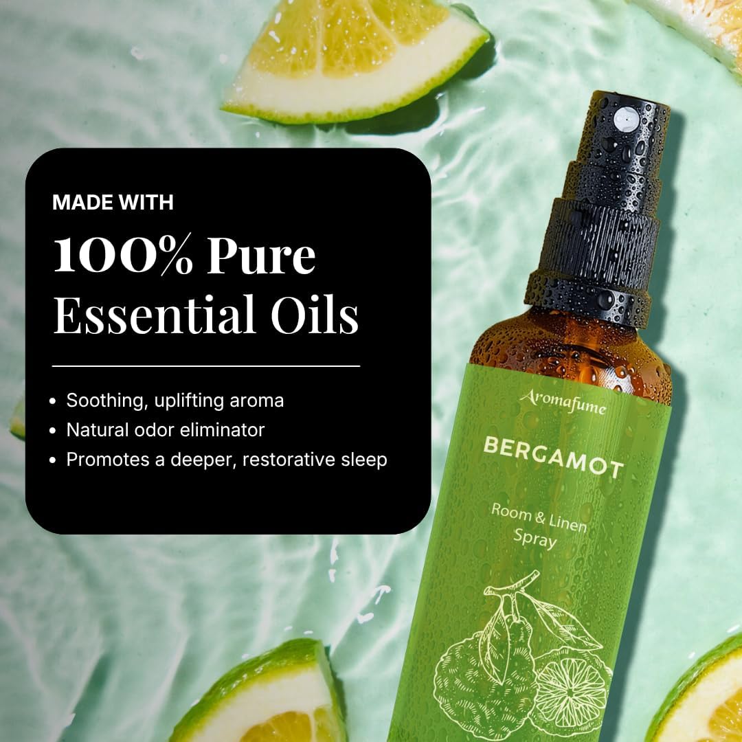 Lavender, Bergamot & Sandalwood Room & Linen Spray Gift Set | Made with Pure Essential Oils| Lavender for Sleep, Bergamot to Uplift & Sandalwood to Calm | Aromatherapy Gifts - view 6