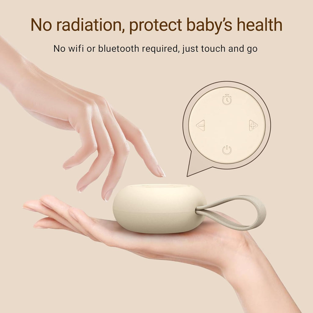 Portable baby sound machine & essentials for babies & kids - white noise machine [timer function] [20 soothing sounds] [15 hours battery life] travel, registry, gifts, clips on baby stroller - view 6
