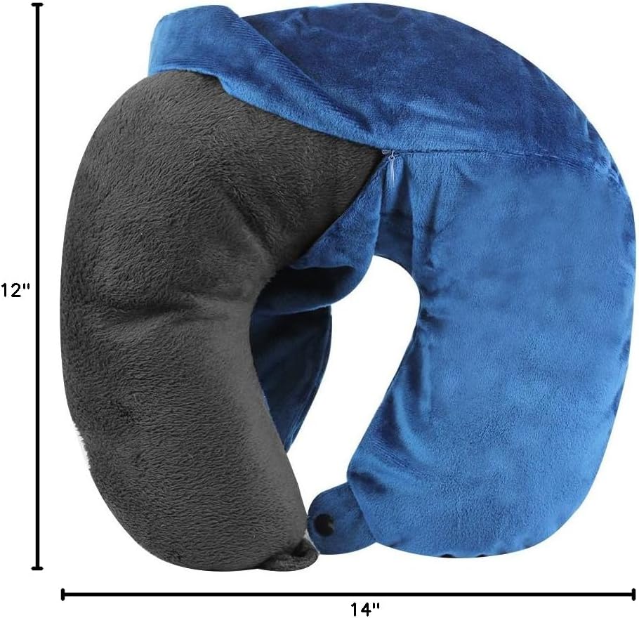 Washable Travel Neck Pillow Cover - Blue - view 6