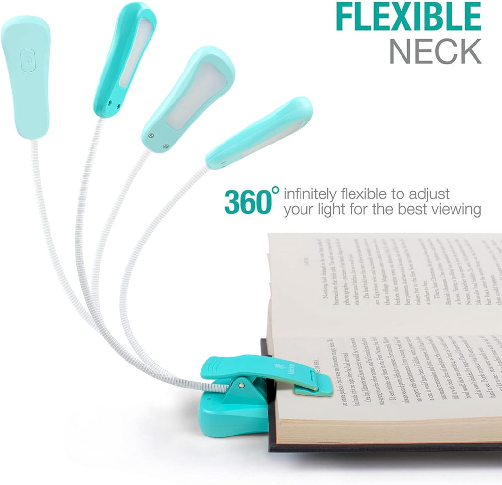 Rechargeable Book Light for Reading in Bed(Blue) | 3 Color x 3 Brightness/Lightweight Reading Light, Up to 70 Hours Lighting/Great for Readers, Travel - view 5