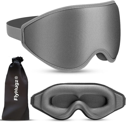 3D Travel & Home Sleep Mask|Ultra-Soft, 100% Light-Blocking Eye Mask for Deeper Sleep,Adjustable Strap with Nose Bridge Design|Perfect for Travel and Insomnia