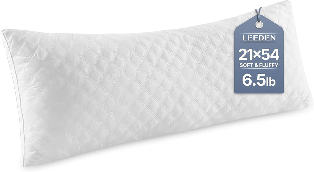 Body Pillow Insert 20 x 54 for Side Sleepers White Support | Soft polyester padding delivers full-body support for side sleepers, maternity rest, reading and daily relaxation. - view 5