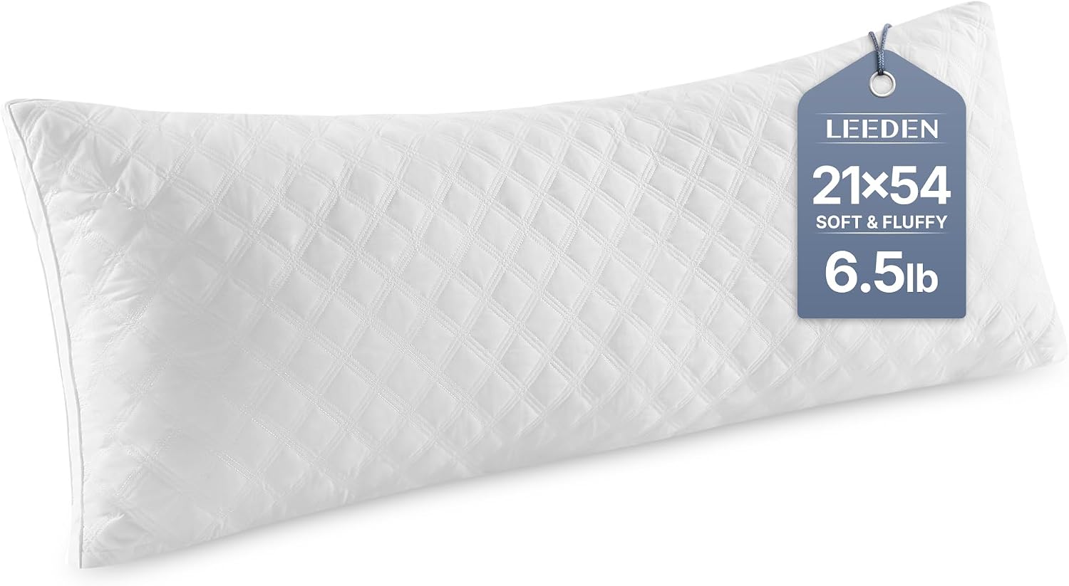 Body Pillow Insert 20 x 54 for Side Sleepers White Support | Soft polyester padding delivers full-body support for side sleepers, maternity rest, reading and daily relaxation. - view 5