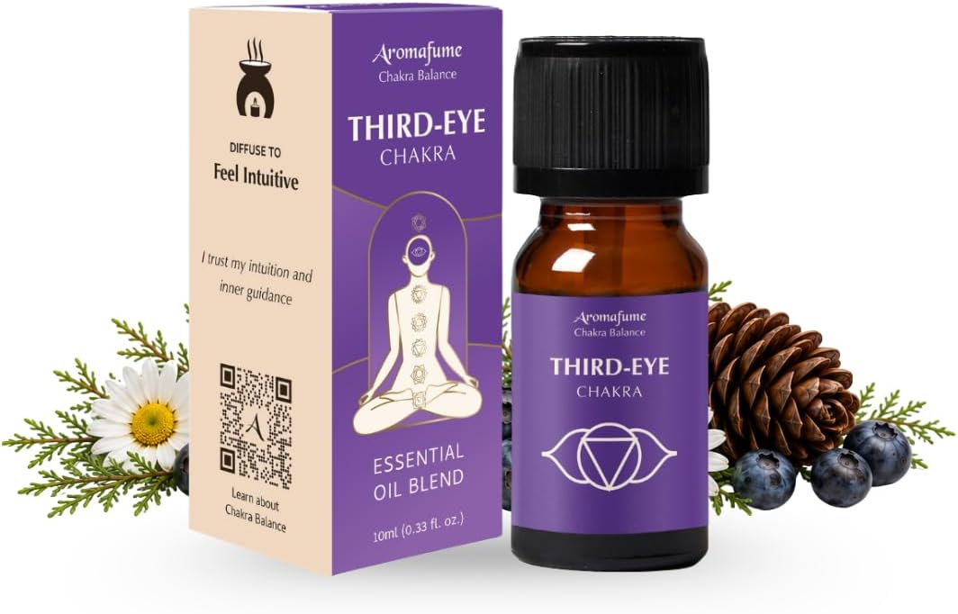 Chamomile & Juniper Berry Essential Oil Diffuser Blend, 30ml | 3 x 10ml/0.33oz, Aromatherapy Oils for Balance, Incense for Meditation, Yoga & Reiki