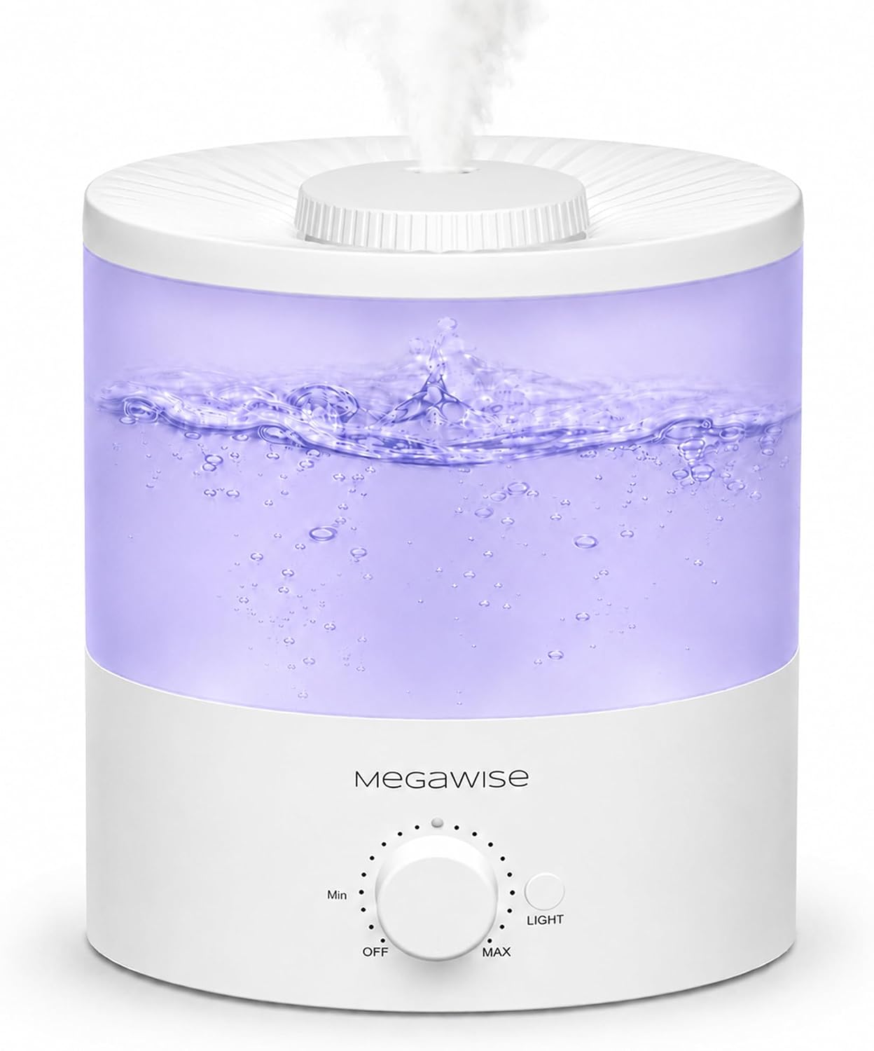 Cool mist humidifiers for bedroom, 2L tank ultra-quiet humidifier for large room, 40H runtime with 7 color ambient light, auto shut-off protection