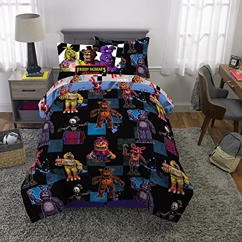 Kids Bedding Super Soft Comforter and Sheet Set with Sham, 5 Piece Twin Size, Five Nights At Freddy's - view 5