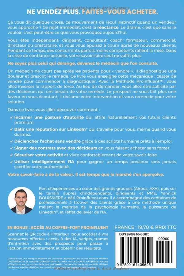 VENDRE SANS VENDRE: Trouver des clients premium et se faire acheter par la confiance : La nouvelle méthode de vente B2B alliant social selling et ... Branding, Copywriting & IA) (French Edition) - view 2