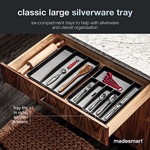 Classic 6 Compartment Silverware Tray, Granite - view 2