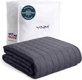 10lbs Weighted Blanket for Adults, Heavy Bed Throw Blanket with Cooling Glass Beads for All Season Use, Ideal for ~90lbs (48x72 Inches, Twin/Full, Dark Grey)