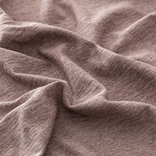 Queen Fitted Sheet Fits Up to 15" Deep Pocket, Solid Brown Coffee - view 6