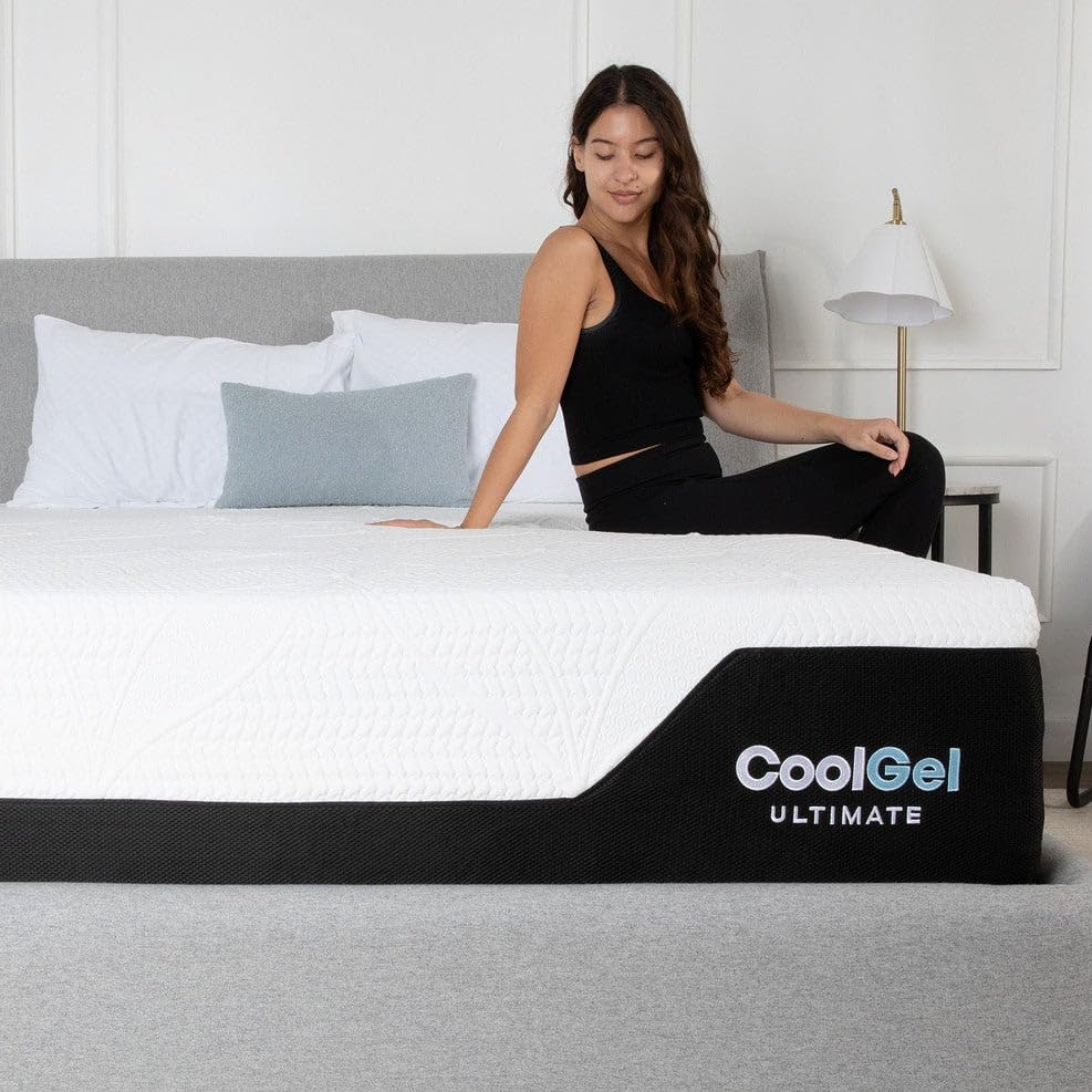 Chill Memory Foam 14-Inch Mattress with 2 Pillows, CertiPUR-US Certified, Mattress in a Box, Queen, White - view 3