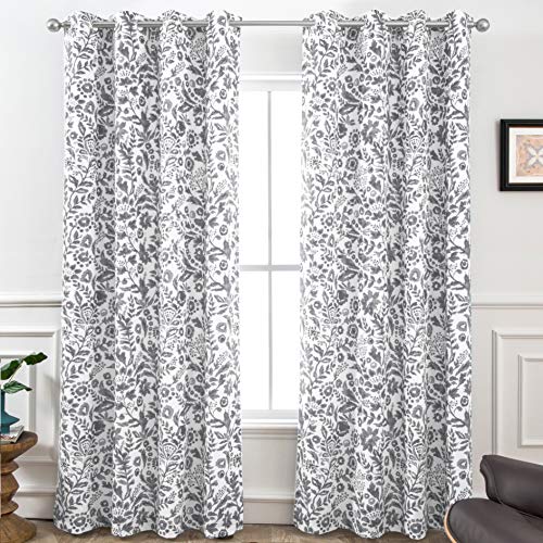 Julia Blackout Curtains Grommet 2 Panels, W52xL96, Gray