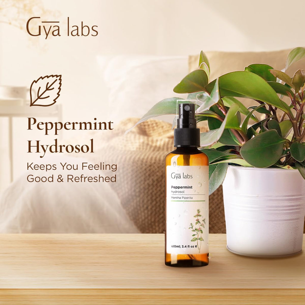 Peppermint Hydrosol - 3.4 Fl Oz - Hydrating Face & Body Mist for Skin Toner & Hair Refresher - As Pillow, Room & Linen Spray for Fresh Scent - view 3