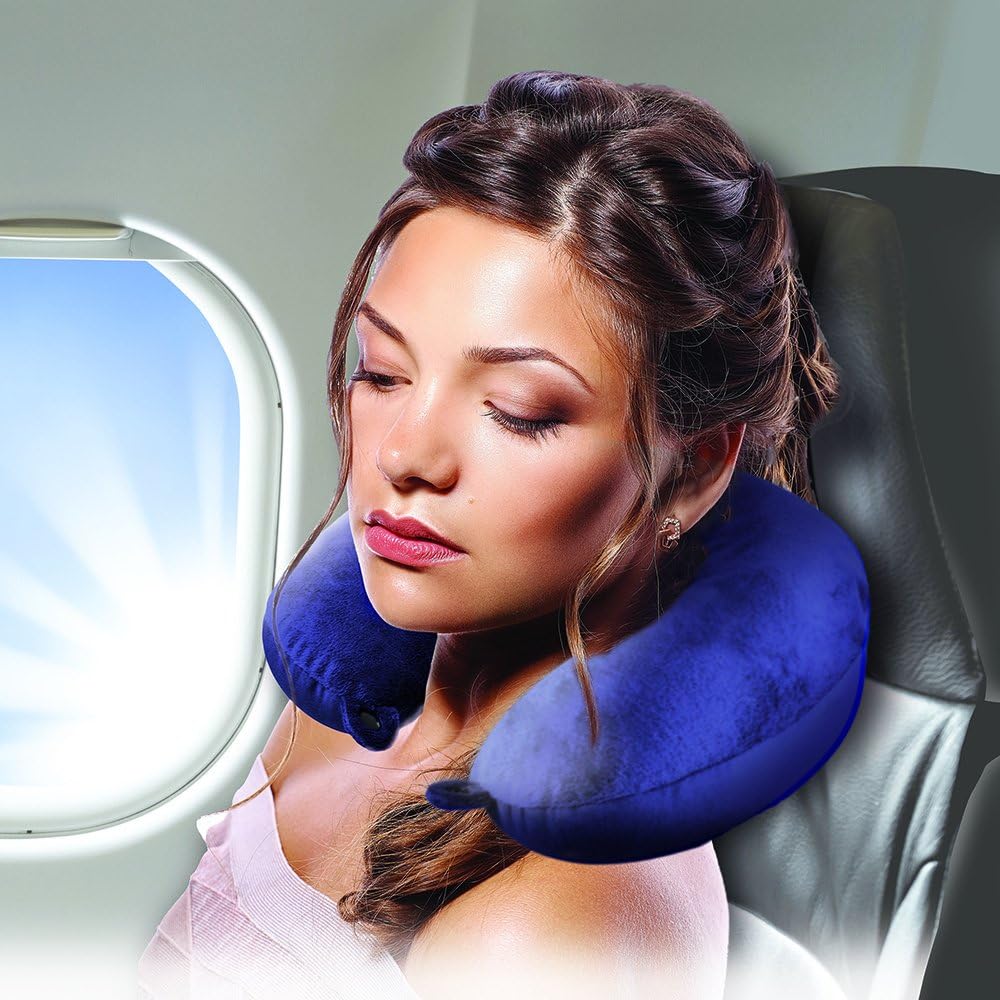 Washable Travel Neck Pillow Cover - Blue - view 4