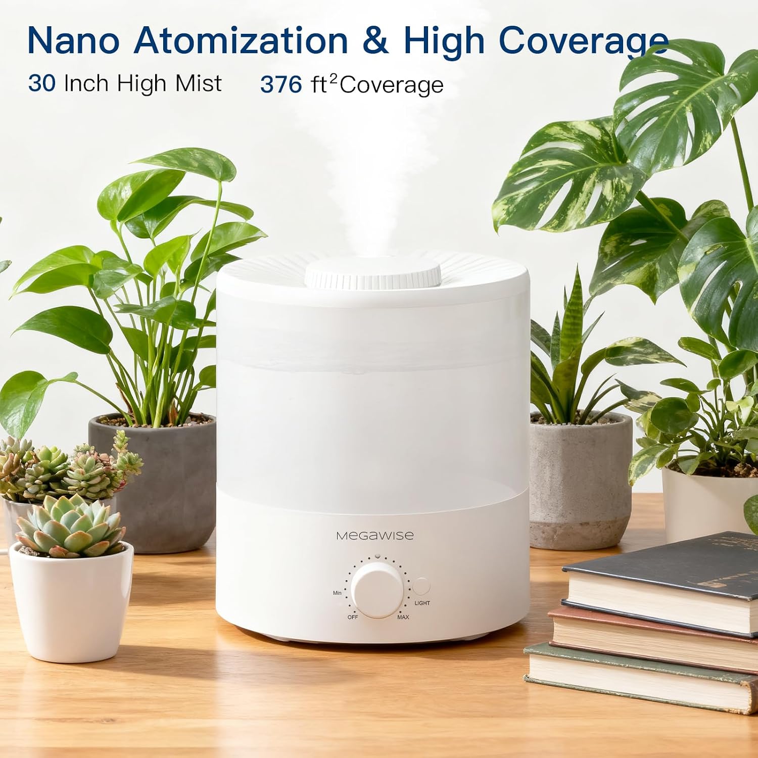 Cool mist humidifiers for bedroom, 2L tank ultra-quiet humidifier for large room, 40H runtime with 7 color ambient light, auto shut-off protection - view 8