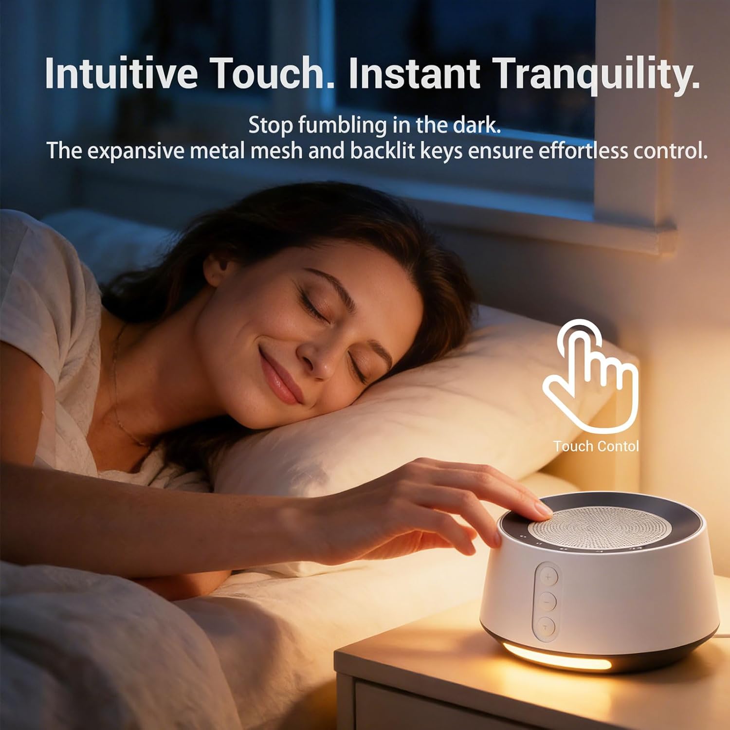 White noise sound machine with 20 soothing sounds, 10 colors night light sleep machines home office travel, 5 timers and memory feature sound machine for nursery baby kids adults (white) - view 5