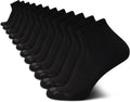 Mens Quarter Socks 12 Pack Cushioned Athletic Ankle Socks | Moisture-Wicking Breathable Comfort, Arch Support, Reinforced Heel and Toe, Soft Stretch Fit for Sports, Running and Gym