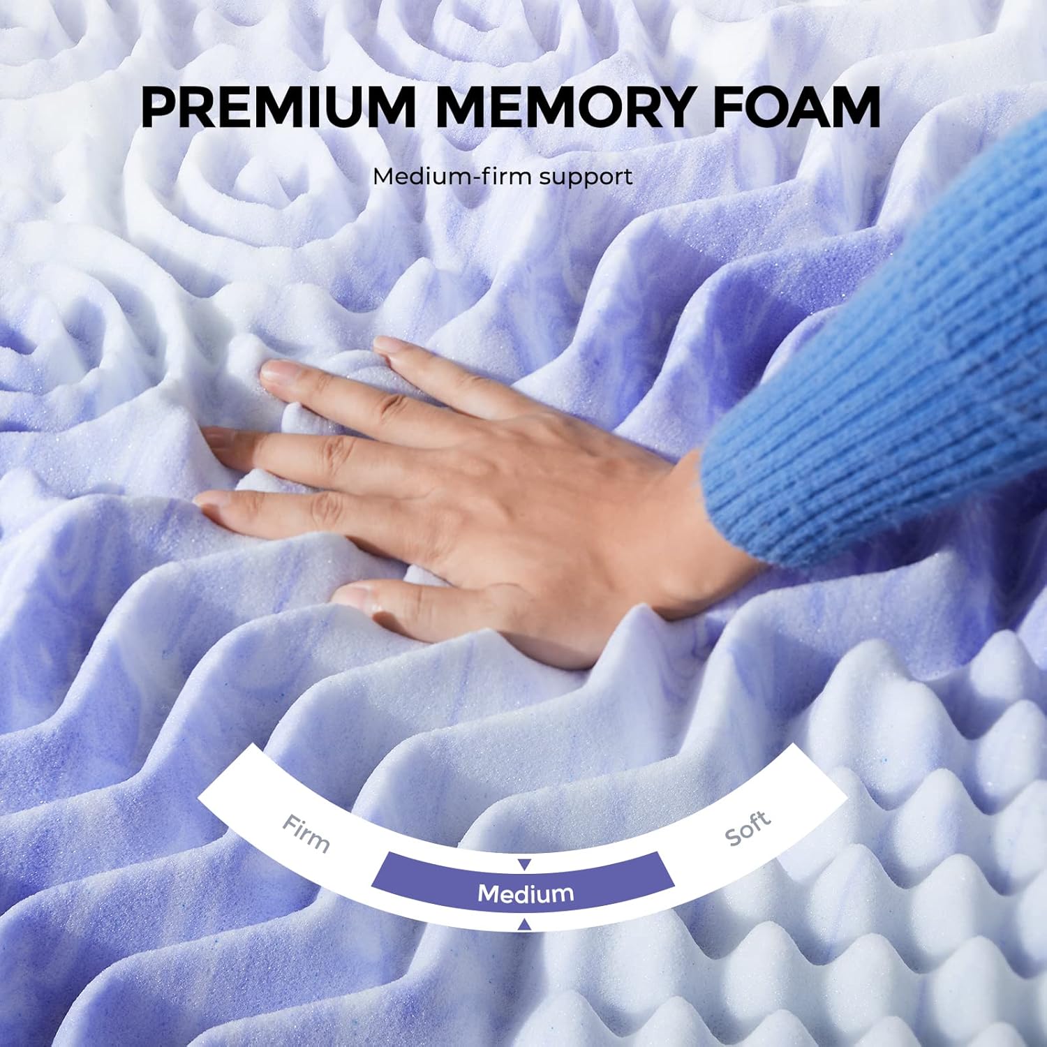 Twin XL mattress topper, 3 inch mattress topper twin XL 7-zone memory foam pressure relief soft mattress pad, made with CertiPUR-US certified foam, Oeko-Tex certified - view 5