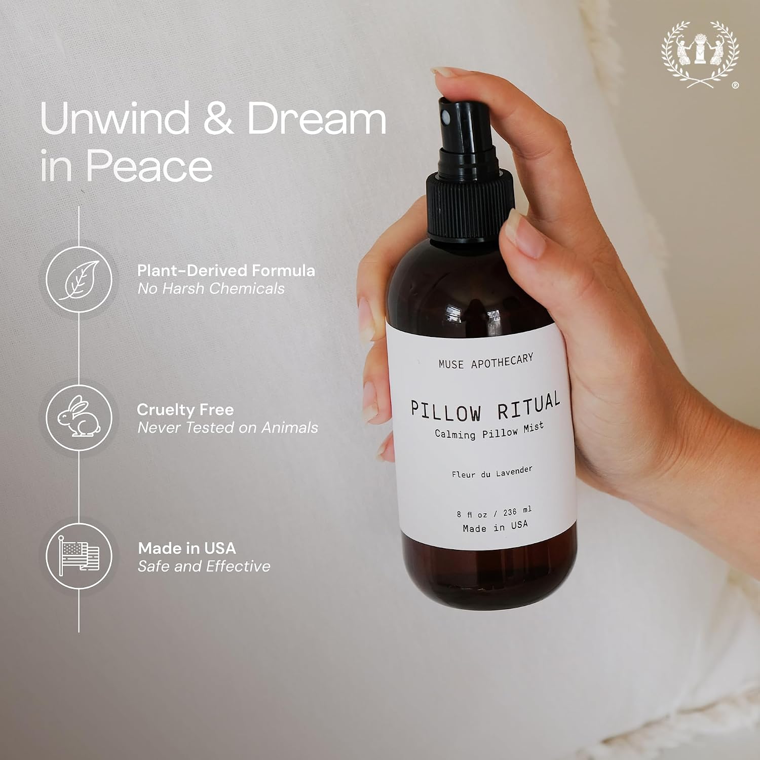 Pillow Ritual - Aromatic, Calming and Relaxing Pillow Mist, Linen and Fabric Spray - Infused with Natural Aromatherapy Essential Oils - 4 oz, Fleur du Lavender - view 6