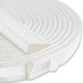 236" Wedge-Shaped Foam Window Seal Strip, Door Weather Stripping, Soundproof Front Door Frame Seal, Self-Adhesive Winter Insulation for Doors & Windows, Draft Stopper Gap Filler, White