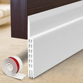 Huge gap door draft stopper, 3.4" W widened door sweep seal gap up to 1.8" for interior & exterior doors - keeping draft, noise, dust and unwanted animals out, 3.4" W x 39" L, white