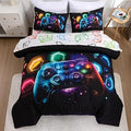 NTBED Game Console Comforter Set for Boys Girls Kids Space Universe Gaming Lightweight Microfiber Gamer Bedding Sets (Multi, Twin 5Pcs)