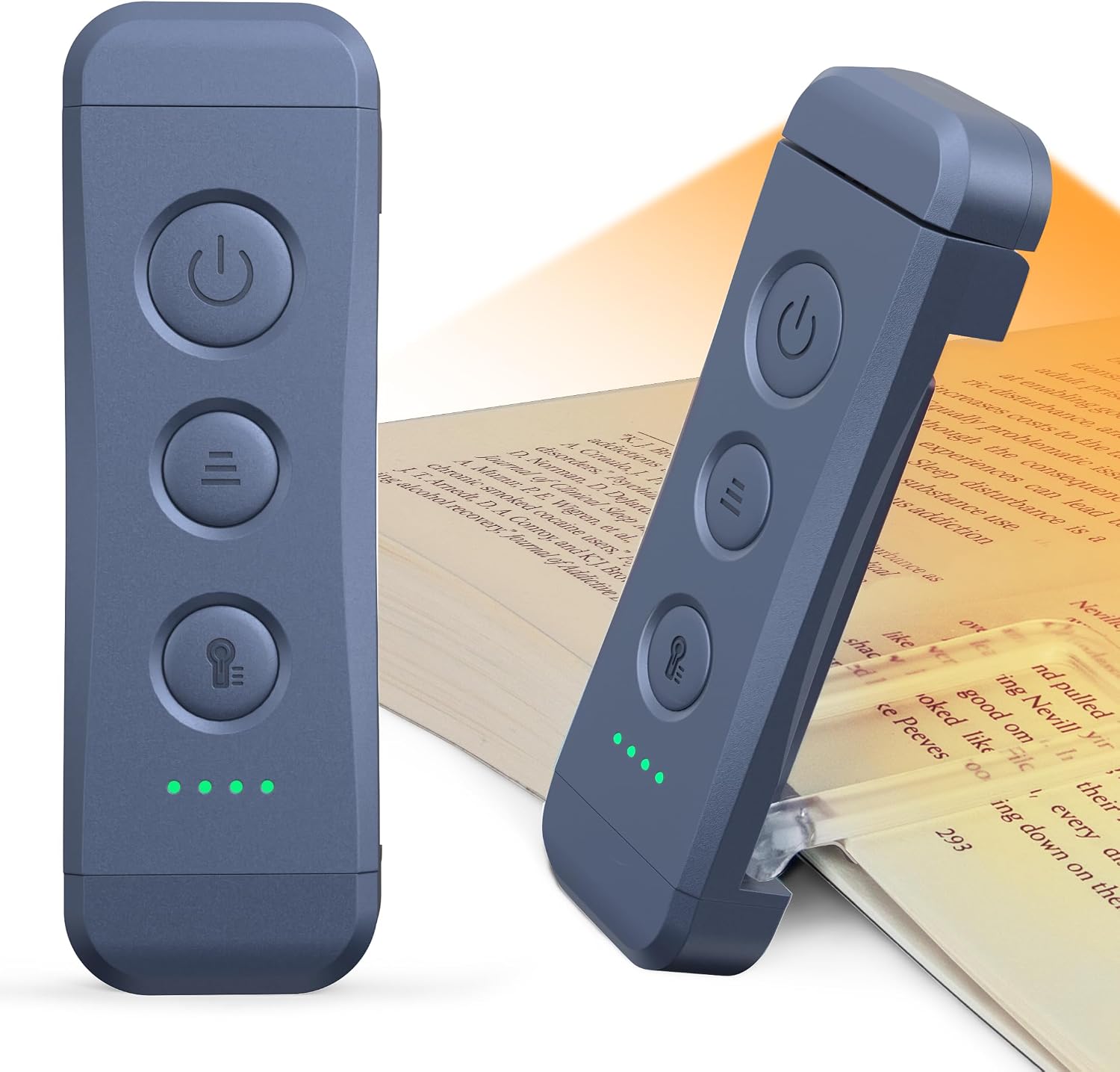 USB Rechargeable Book Light, Portable Clip-on LED Reading Light | 3 Amber Colors & 5 Brightness Dimmable, bookmark, Eye-Caring,Compact Gift,Women Book Lovers,Christmas, Book Accesories