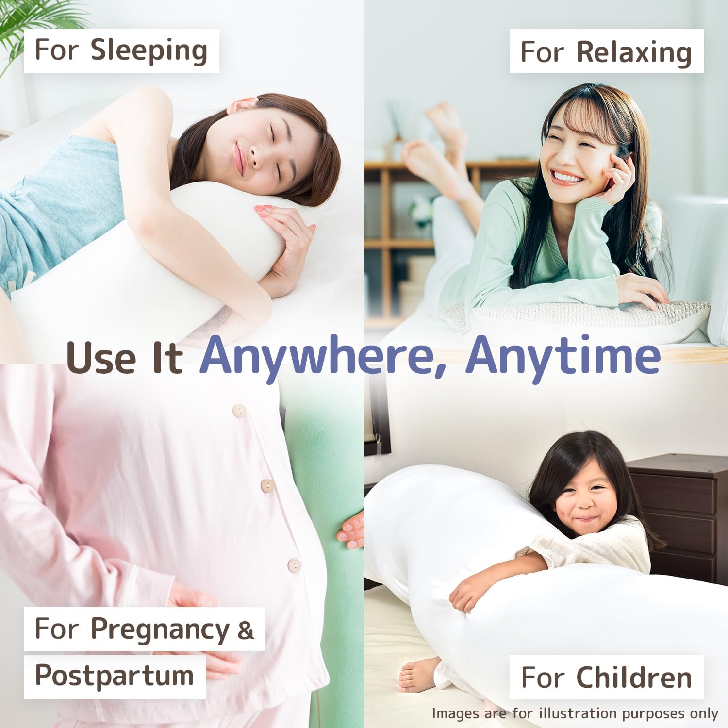 Body Pillow High Class (Made in Japan / 63 x 20 inch (160 x 50cm)) Dakimakura Pillow for Side Sleepers (Anime/Maternity) - Washable CMD9000 - view 6