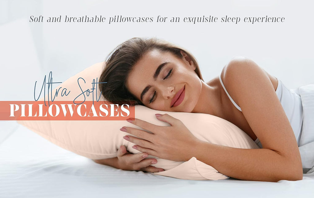 Solid pillowcases 1500 premium hotel quality microfiber - smooth weave, wrinkle and stain resistant, easy slip-on, 2-piece set, king pillowcase, taupe - view 5