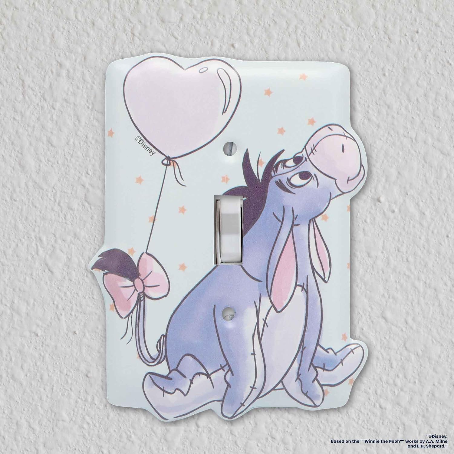 Winnie the Pooh Eeyore metal light switch plate | Eeyore switch plate decoration for kids' bedroom or nursery - view 6