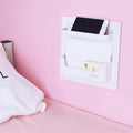 Bedside shelf accessories organizer - wall mount self stick on, ideal for glasses, remote, earphone, cell phone charger, manicure kit