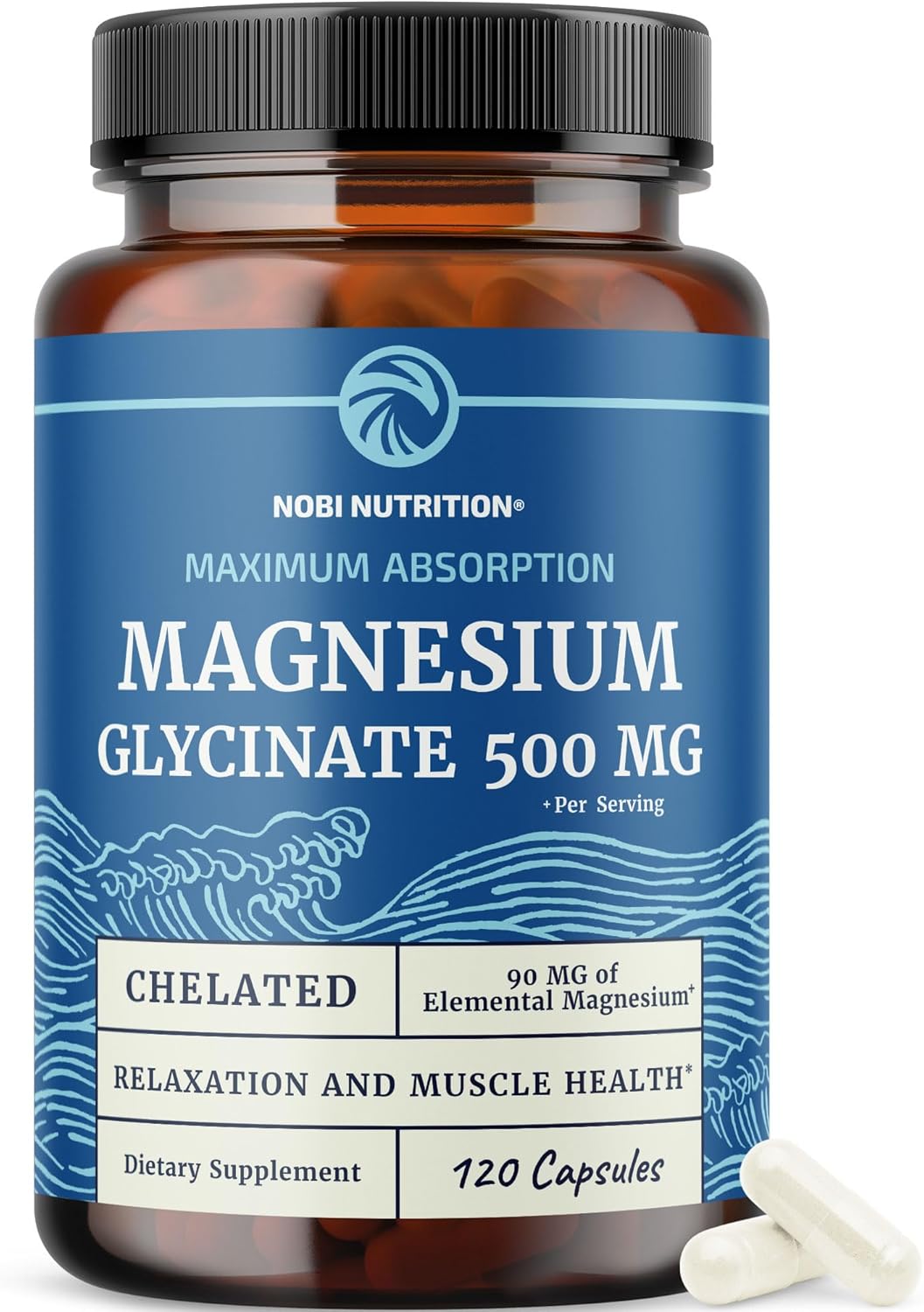Magnesium glycinate 500mg, high absorption, sleep & relaxation support, bone heart health & muscle support for women and men, chelated mag glycinate, magnesium supplement, non-GMO, 120 capsules