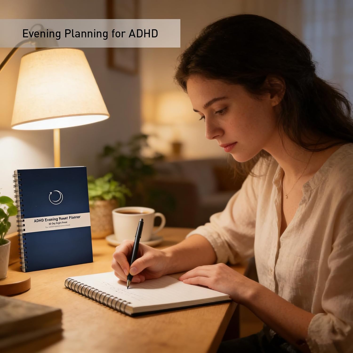 ADHD Evening Reset Planner (Undated) – 30-Day Night Routine Journal & Checklist, Calm Your Mind Before Bed, 2/5/10-Min Reset System, Brain Dump for Racing Thoughts, For Adults & Teens - view 5