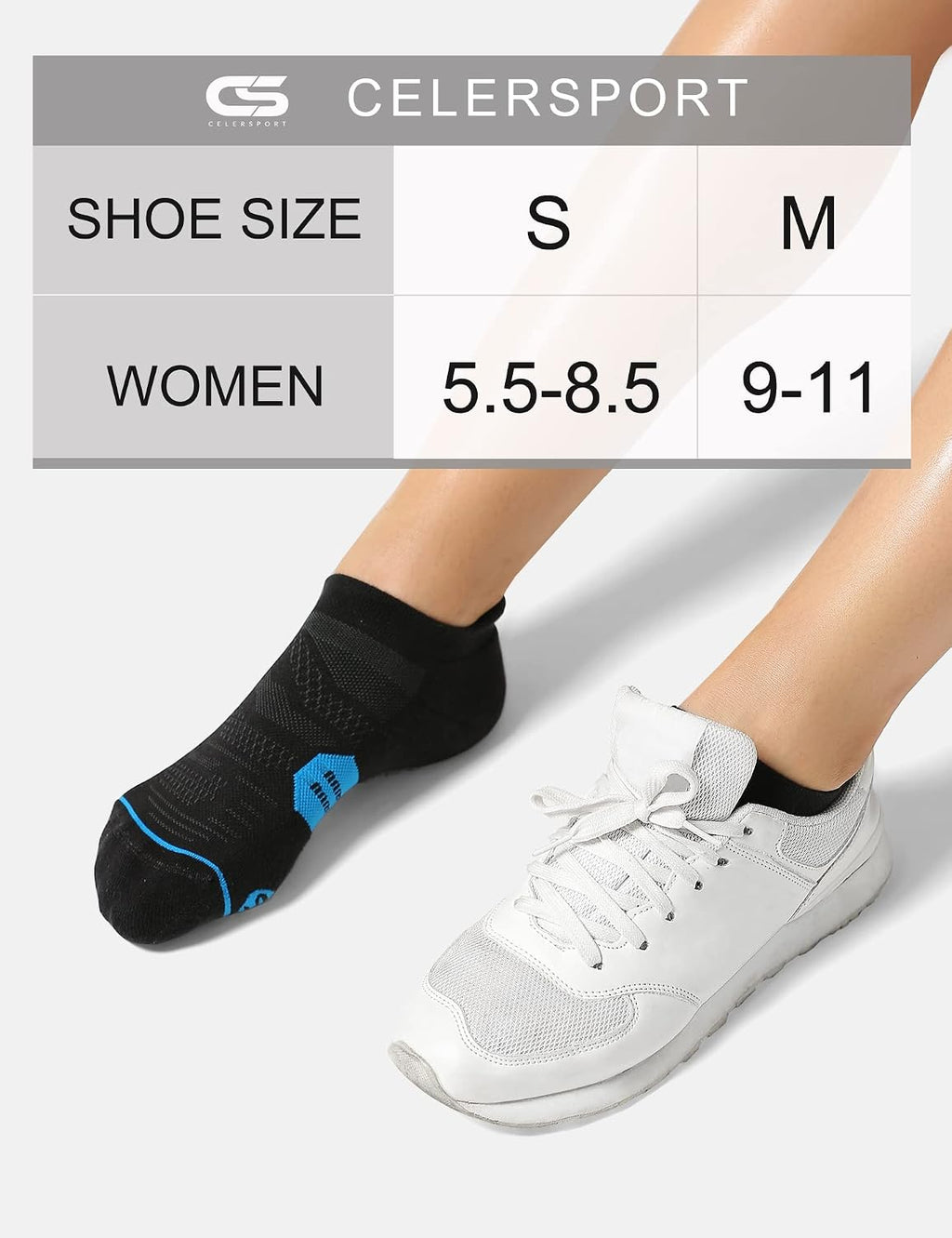 6 Pack Women's Ankle Running Socks Cushioned Low Cut Tab Athletic Socks - view 3