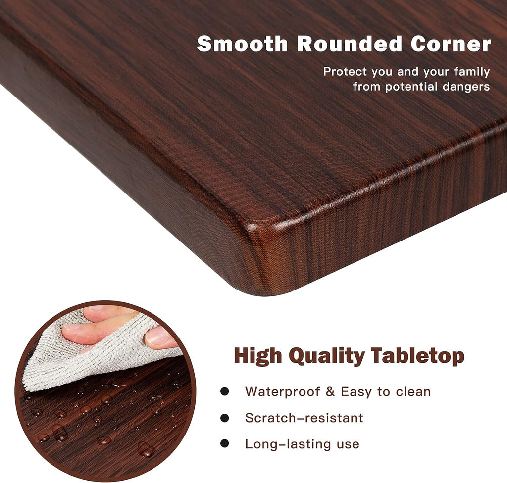C Shaped End Table, Couch Sofa Side TV Tray for Coffee Snack Laptop, Vintage Bedside Table for Living Room, Bedroom - view 6