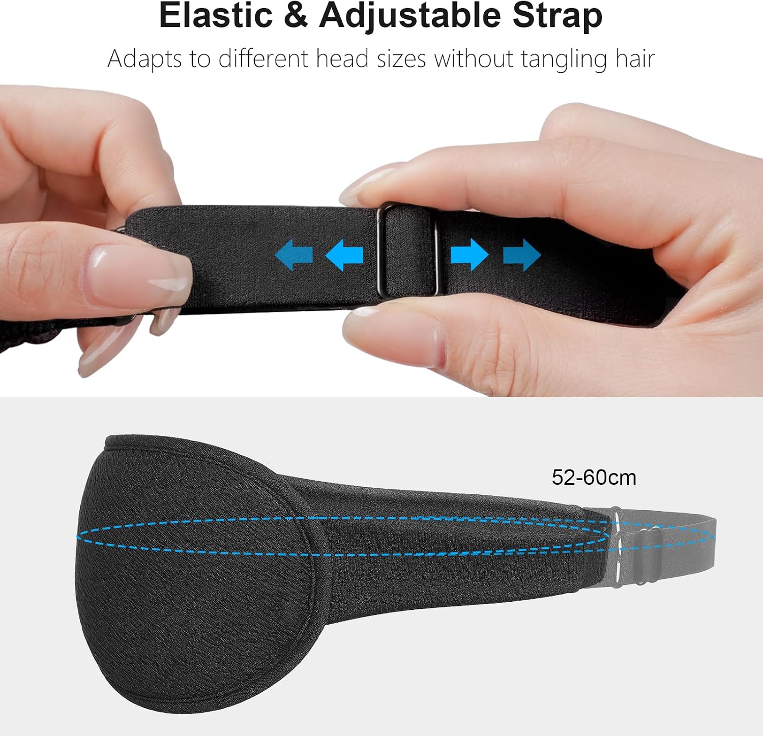 100% Blackout Sleep Eye Mask for Women Men, Zero Pressure Sleep Mask | Ergonomic Design 3D Cutout Eye Movement and Eyelash Friendly Night Blindfold, Ultra Soft Comfortable for Sleeping - view 7
