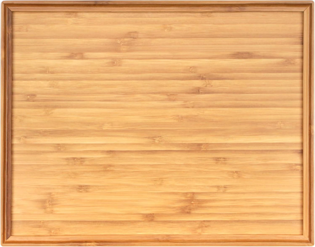 Organic Bamboo Serving Tray, Vanity, Tea Serving, Appetizers, Snacks, Charcuterie Board, 11"x8.9"x0.6" - 1 Tray