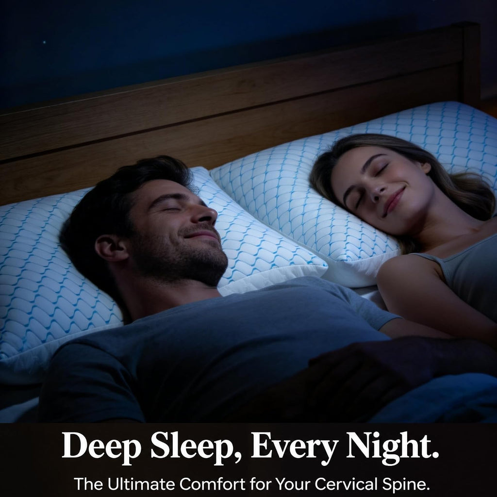 Memory foam pillows queen size set of 2, cooling pillow for side sleepers, adjustable firm pillow, breathable washable removable covers, for hot, side, back, stomach sleeper, relieve shoulder neck pain - view 6