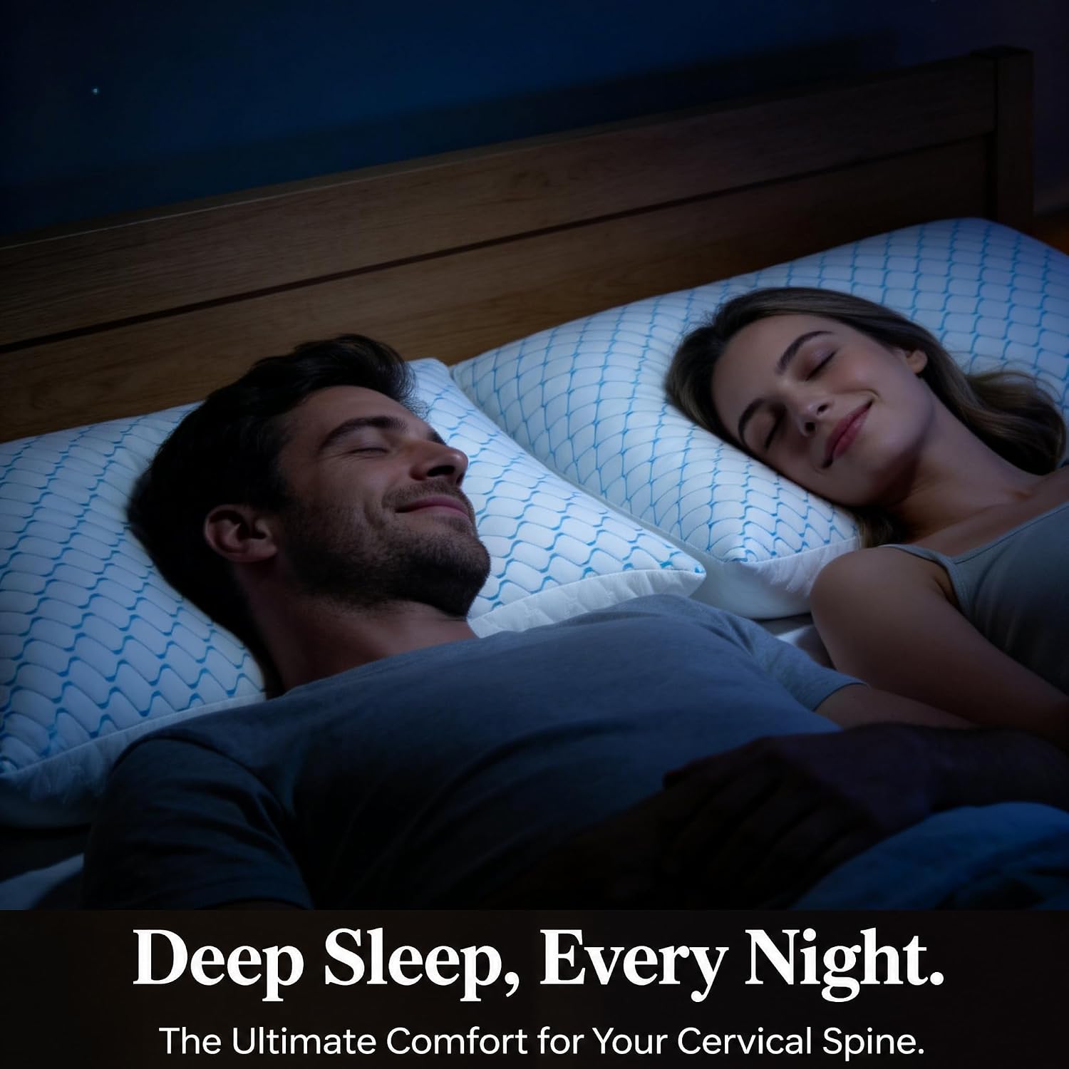 Memory foam pillows queen size set of 2, cooling pillow for side sleepers, adjustable firm pillow, breathable washable removable covers, for hot, side, back, stomach sleeper, relieve shoulder neck pain - view 6