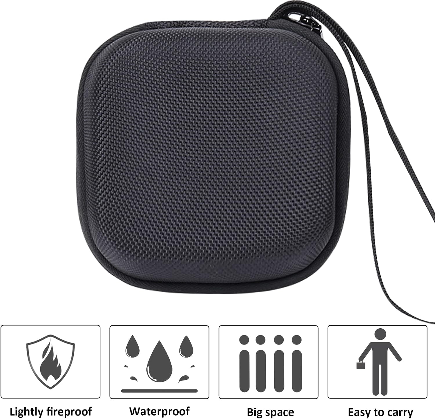 Hard Case for Iseyyox/RTOPS/Hicober/UCOMX Nano 3-in-1 Wireless,Black | EVA Hard Shell, Mesh Pocket Accessory Storage, Impact Resistant Protection, Water Resistant Protection, Protective Case Only - view 8