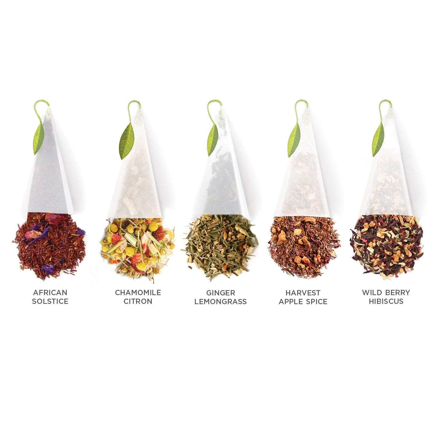 Tea Sampler, 10 Pyramid Infuser Bags, Premium Tea Gift Set | Herbal Tea Petite Presentation Box, 2 of Each Blend, Individually Wrapped, Giftable Presentation Box for Tea Lovers - view 5