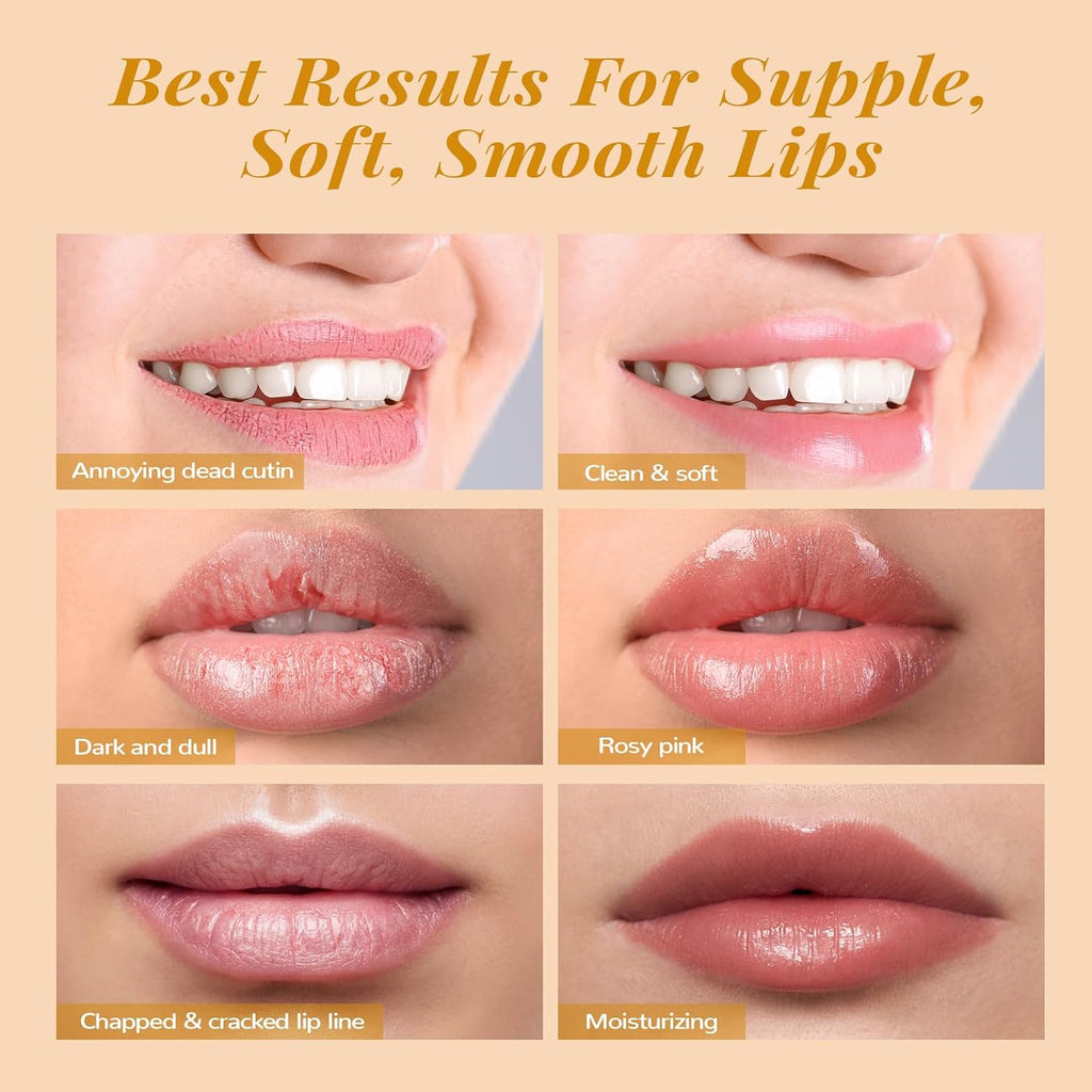 Lip Scrub & Lip Mask Set, Vanilla | Lip Sleeping Mask, Lip Exfoliator Scrub for Exfoliating, Lip Overnight Treatment, Lip Care Gift Kits for Dry, Chapped Lips - view 5