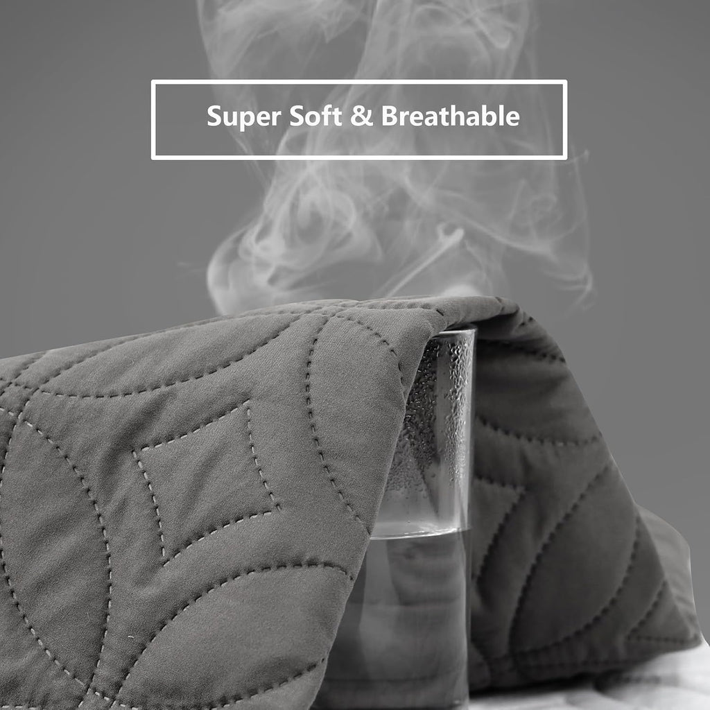 Full Size 54"x75" Waterproof Mattress Protector, Soft Bed Grey Mattress Cover Full, Breathable Mattress Pad Cover with Deep Pocket 6"- 15", Noiseless Washable - view 3