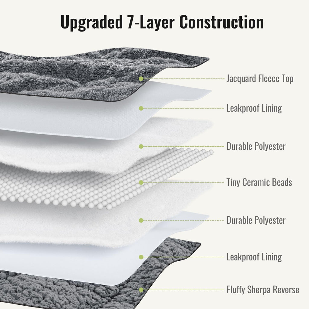 Jacquard Weighted Blankets for Adults Queen Size 15lbs, Dual-Sided Soft Sherpa Heavy Blanket, Thick Blanket Throw for Sleeping, 60 x 80 Inches, Light Grey - view 5
