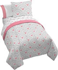 Disney Minnie Mouse Twin Comforter Set 5 Piece Bedding for Girls, Grey
