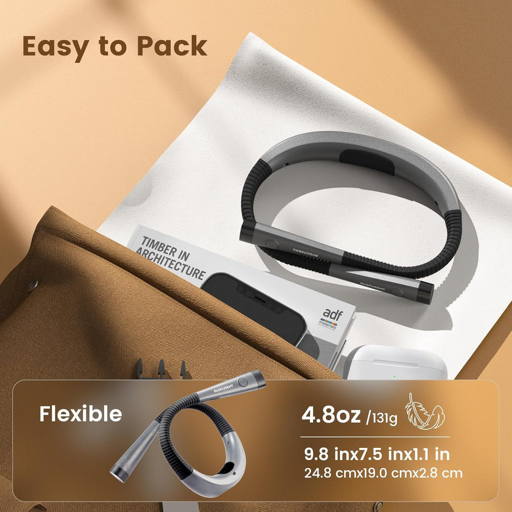 Reading Light,Bendable Neck Light,80-hr Rechargeable Book Light | 3-Color&6-Brightness, USB-C,Hands free LED Neck Reading Light,Women, Knitting, Repairing,Crafting，Christmas,Book Lovers Gifts - view 5