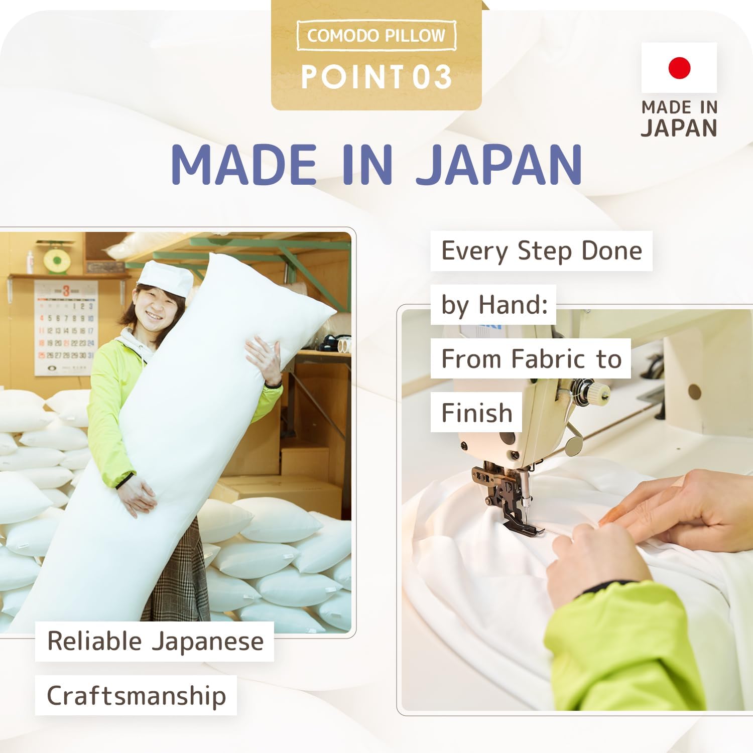 Body Pillow High Class (Made in Japan / 63 x 20 inch (160 x 50cm)) Dakimakura Pillow for Side Sleepers (Anime/Maternity) - Washable CMD9000 - view 5