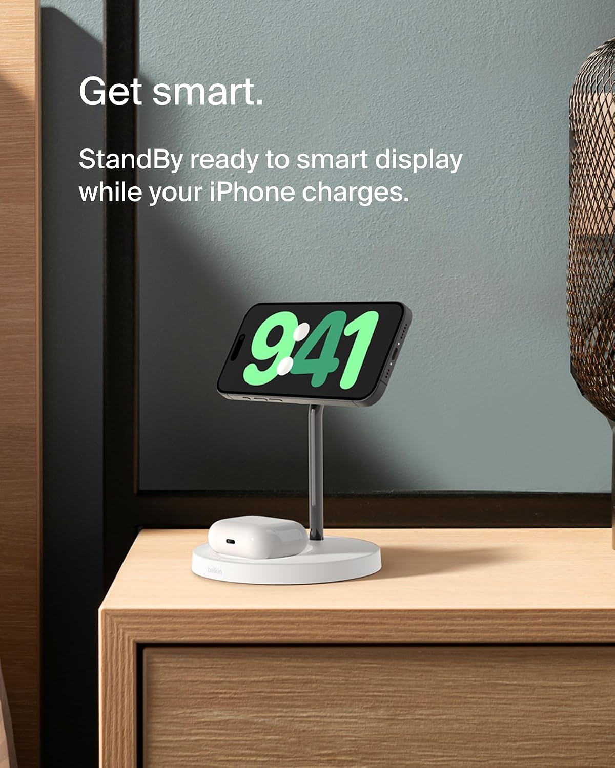 2 in 1 wireless charging stand, fast charger | iPhone 16/15/14/13, AirPods compatible, fast charging station, multi-device desk charger, magnetic - view 3