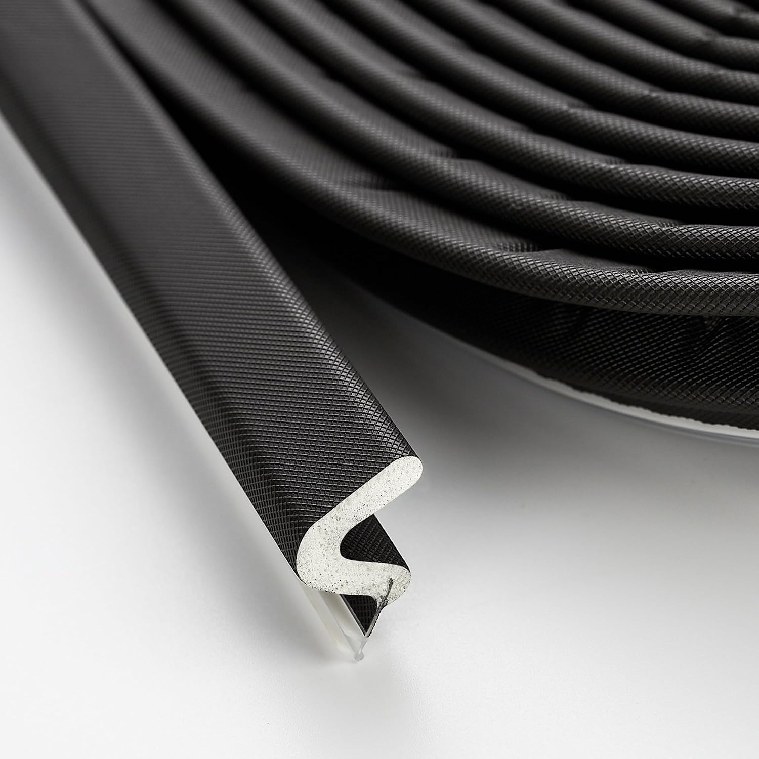 Weather Stripping Door Seal, Q-Shaped Kerf Foam Strip, 26 FT, Black | Push-In Door Weather Stripping, No Adhesive, Fits 0.35 to 0.59 Inch Gaps, Door Frame and Jamb Seal, Blocks Drafts and Noise