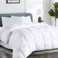 All-Season Oversized King Cooling Comforter Duvet Insert - White | Quilted Down Alternative Comforter, Luxury Hotel Breathable Soft Blanket, Anti-Clump Tech & 8 Tabs, Reversible,98" x 116"